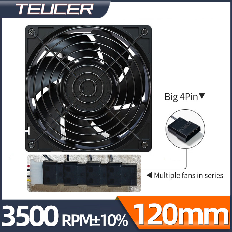 Pc Chassis - Teucer 12038 12cm 3500rpm พัดลมเคสคอมพิวเตอร์พีซี12V ตู้4Pin