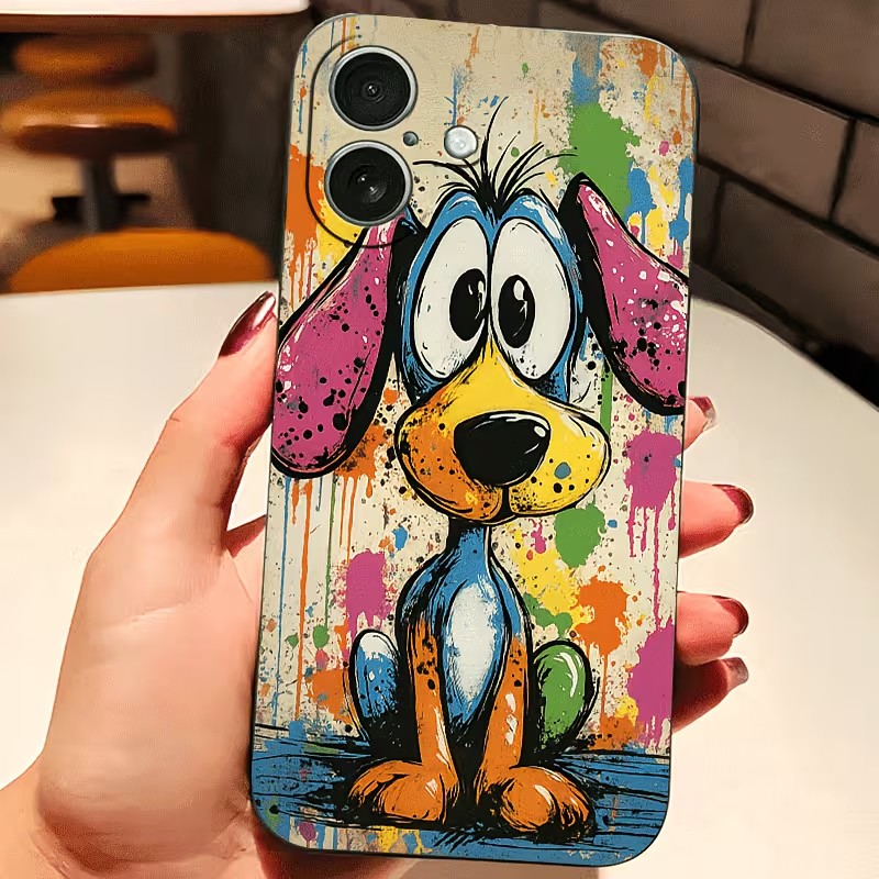 Mini Pc Case - เคสโทรศัพท์ลายกราฟฟิตี้สีสันสดใสสำหรับ iPhone 17 16 15 14