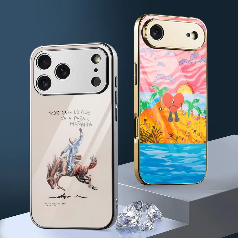 Computer Case - เคสโทรศัพท์ลายเพลงร็อค Bad B-Bunny สำหรับ iPhone 17