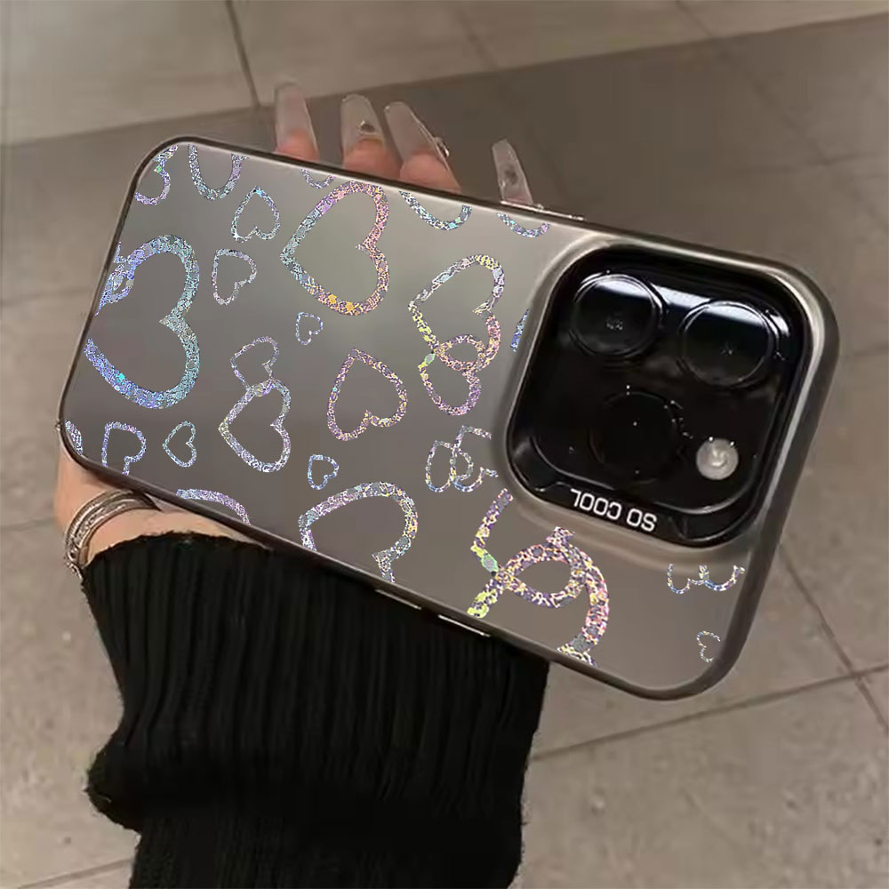 Mini Pc Case - เคสลายหัวใจสีสันสดใส สำหรับ iPhone 17 18 16