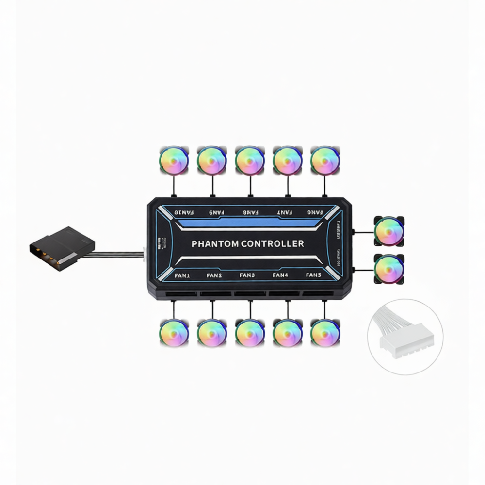 ตัวควบคุมพัดลม RGB แบบ 6 พิน ส - Case Fan Controller บทวิจารณ์และราคา