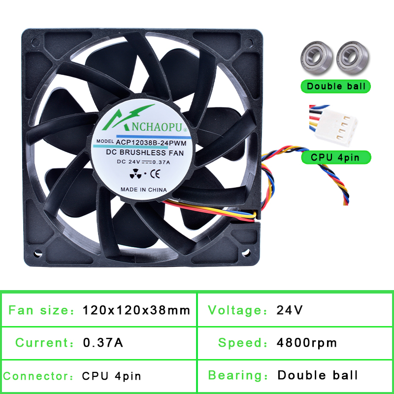 ACP12038B-24PWM พัดลม 120 มม.  - Case Fan Controller บทวิจารณ์และราคา